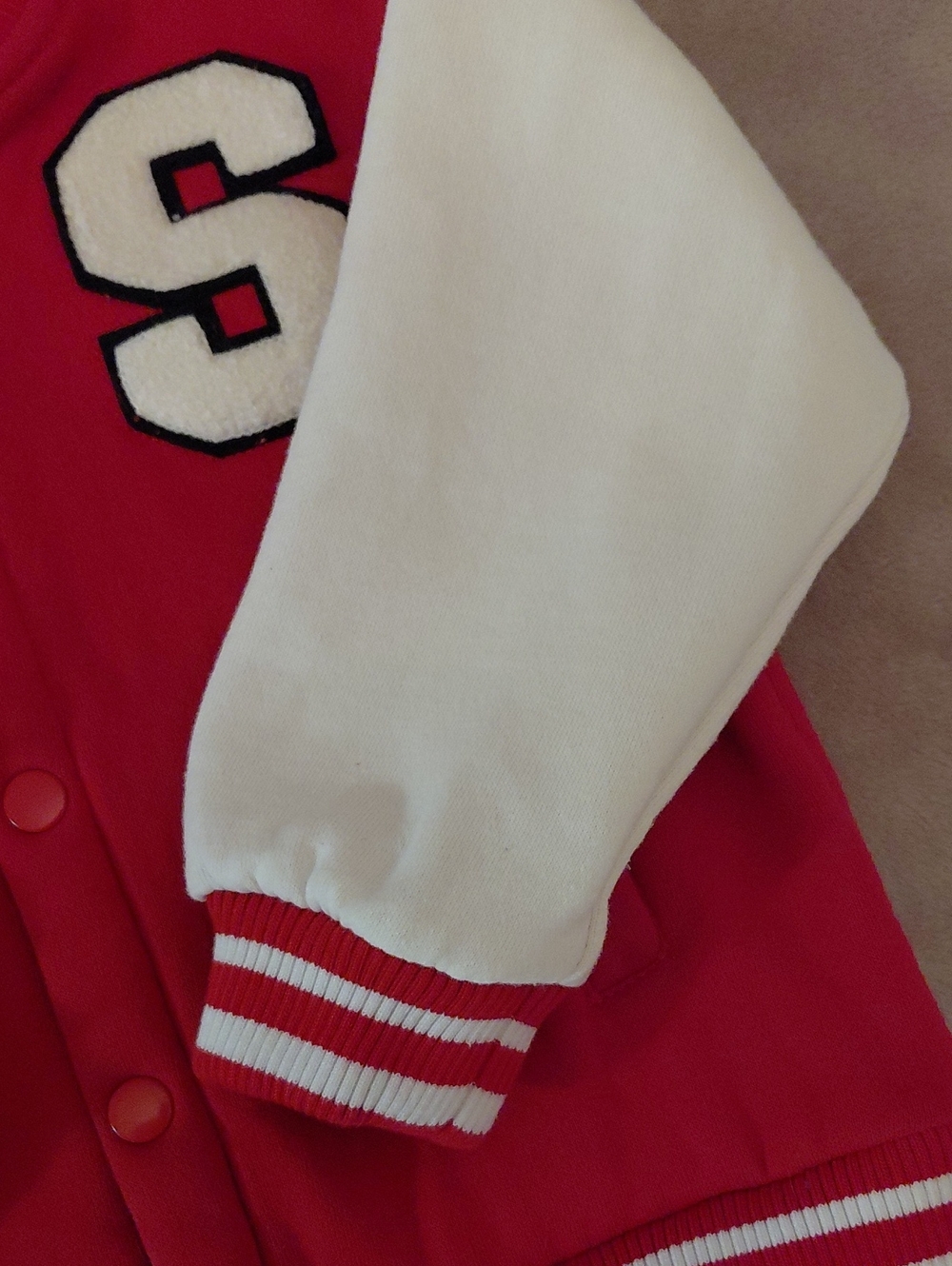 Marvel Red & White Kids Spider-Man Varsity Hoodie Jacket 4T Spidey - Picture 11 of 11